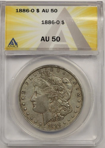1886-O $1 ANACS AU 50 Morgan Silver Dollar