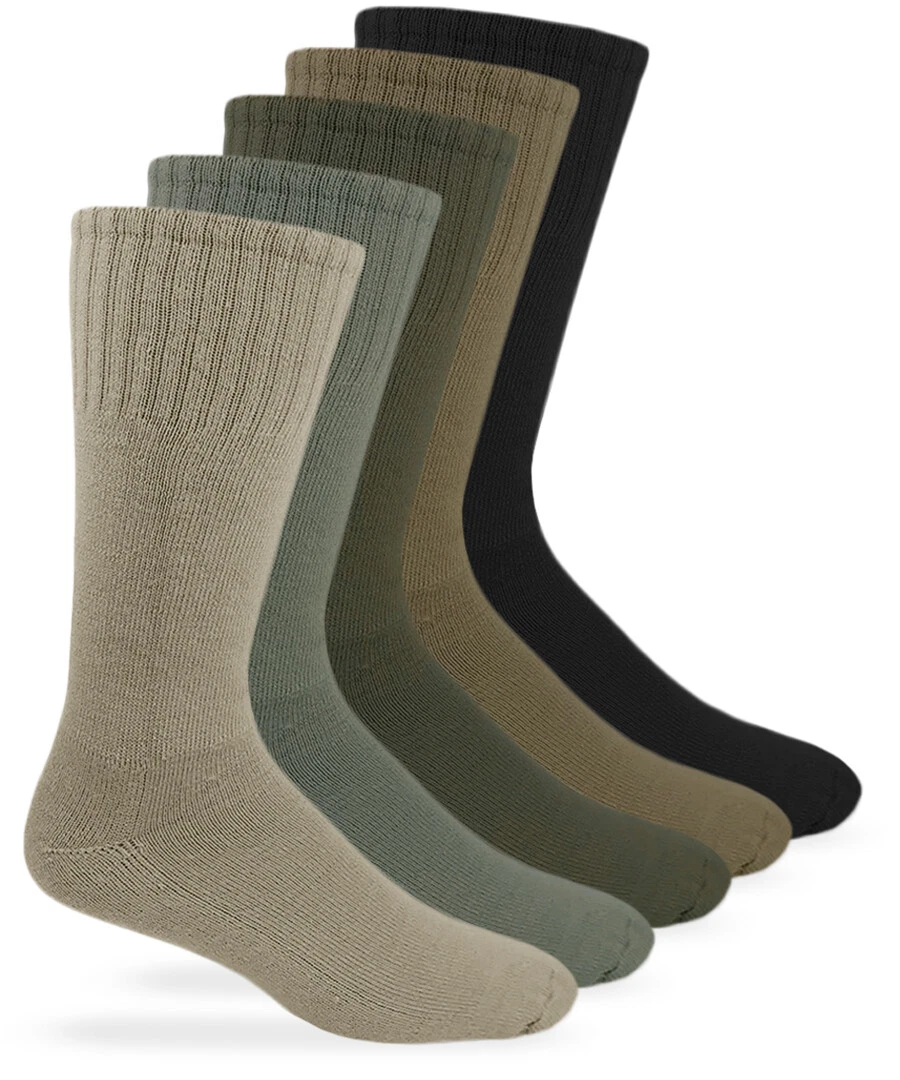 Jefferies Socks Mens Womens Military Uniform Rib Combat Mid Calf Boot Socks 6PK
Opens in a new windo