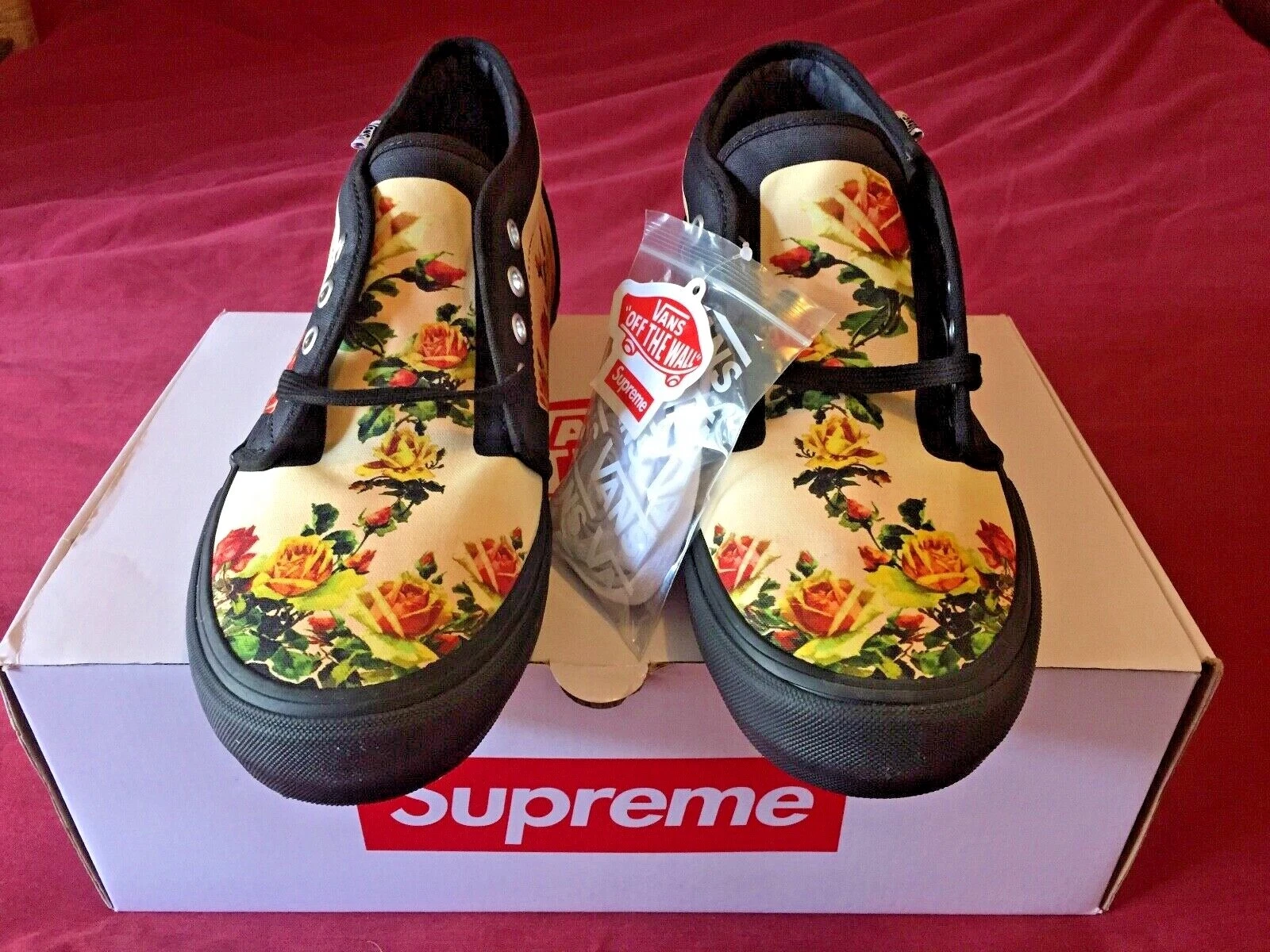 Supreme Vans Jean Paul Gaultier Floral Chukka Pro noir UK 9,5 US 10,5 EU 44 DS