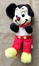 Vintage 1970s Walt Disney Character Mickey Mouse Plush Toy 16" California