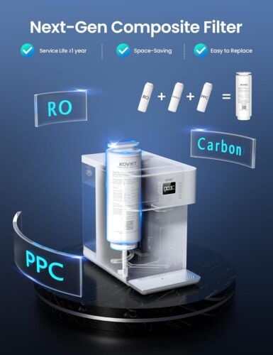 KOVIET CF01 Arbeitsplatte Umkehrosmose Wasserfilter, 8 Stufen Nano RO Wasser Filt - Bild 2 von 7