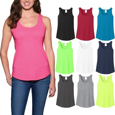 #ad Ladies PLUS SIZE Tank Top Womens Cotton Sleeveless T Shirt XL 2XL 3XL 4XL NEW $15.99