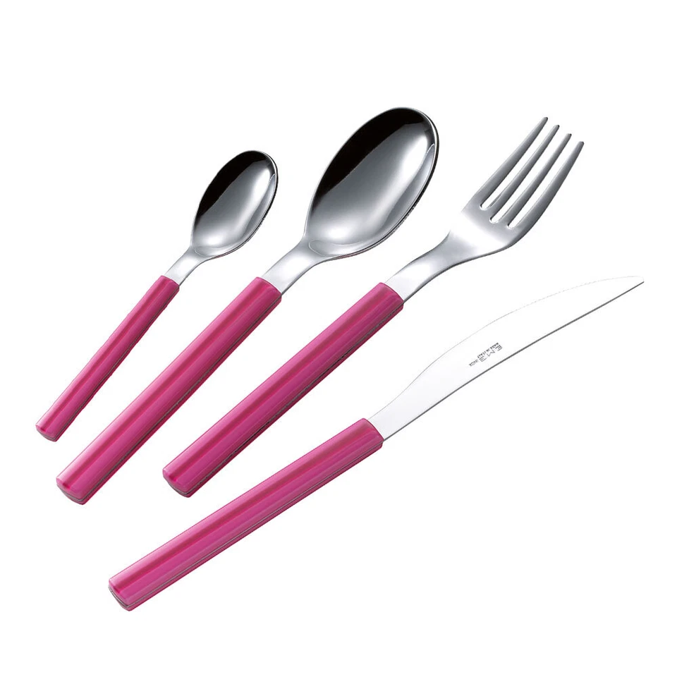 Posate 24 Pezzi da Tavola Colorate EME Set Servizio in Acciaio Inox 6 Persone - Immagine 2 di 3