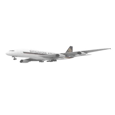1/120 A380 Singapore Air Civil Airliner Paper Plane Model Aircraft Unassembled