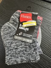 Men  s Hanes Premium Originals ANKLE Socks Cool Breathable soft Stretchy Sz 6-12