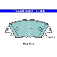 ATE 13.0470-5533.2 Bremsbelagsatz, Scheibenbremse Ceramic