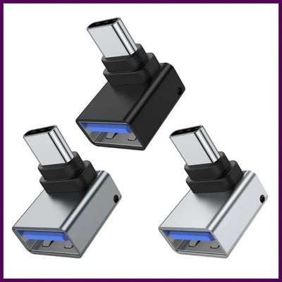 Type C Male to USB 3.0 Female OTG Right Angle 90° Extension Connector Adapter