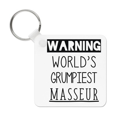 Warning World's Grumpiest Masseur Schlüsselanhänger Awesome Best Massage Lustig