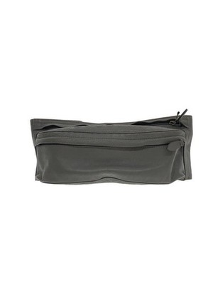 Emporio Armani Waist Bag Logo Embossed Cowhide GRY Total Pattern 9RWV01 Used