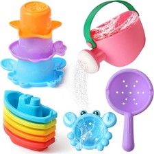 Baby Bath Toys for Kids Ages 1-3, 10 PCS Water Table Toys for Toddlers 1-3-Batht