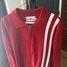 NWT Madcap England Sweater Mens 2XL Red White stripes Full Zip Long Sleeve — photo 3