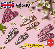 8pcs Leopard Print Hair Clips Set – Snap Barrettes Hairpins Headwear Accessories