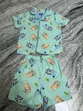 Bluey Toddler 5T Pajama Set. Popsicles. Green. Short Sleeve. Shorts.