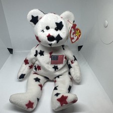 Ty Beanie Baby Glory the Bear DOB July 4, 1997 MWMT Free Shipping