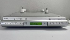 SONY ICF-CDK50 Under Cabinet AM/FM Clock Radio CD Player Tested - No Remote