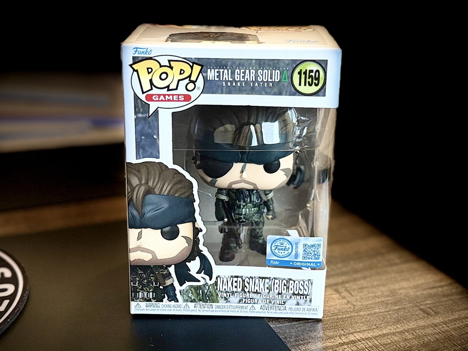 Funko Pop Metal Gear Solid Naked Snake Big Boss #1159 Exclusive w/ Protector 