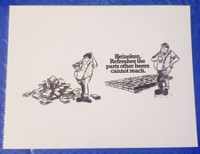 Postcard Cartoon Art Card Tate London Heineken Refreshes Bricks Affair