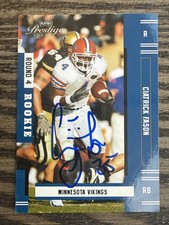 2005 Donruss Playoff Ciatrick Fason Signed Auto Rookie Card Florida Vikings. rookie card picture
