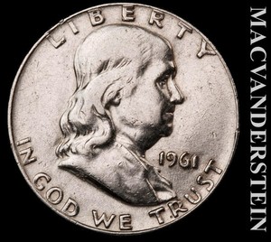 1961-D Silver Franklin Half Dollar - Scarce  Extra Fine  Better Date  #L6562