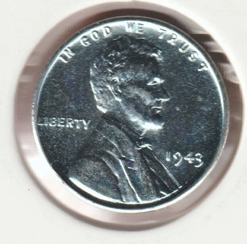 1943 WWII Lincoln Wheat Steel Penny Collectible US Collection Very Good War Coin