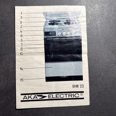 Aka Electric EHR 22 | Herd | Technische Daten | Vintage