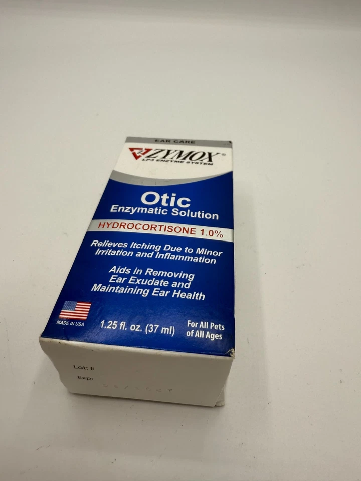 Solução enzimática otic cães e gatos 1% hidrocortisona alívio da coceira na orelha 1,25 oz NOVO - Imagem 4 de 4