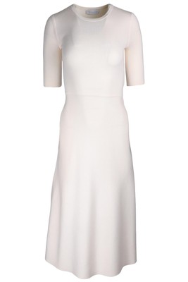 GABRIELA HEARST MAXIKLEID CREME WOLLE XSMALL