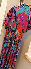 Vintage Together Womens Dress With Pockets Multicolor Size 22 100% Rayon 