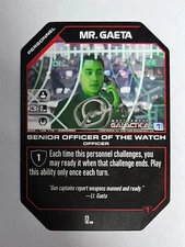 Autographed  BSG ccg  Mr. Gaeta, Senior Officer of the Watch -Alessandro Juliani
