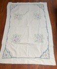 Vintage Hand Embroidered Linen Tablecloth-58”x41”-Detailed & Vivid Embroidery — photo 1