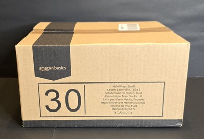 Small Doggie Diapers Box of 30 Male Wraps Amazon Basics More Available Brand New