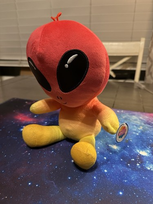 #ad Nanco Tye Dye Red Yellow 9quot; Alien Plush Big Head amp; Eyes New With Tags $14.99