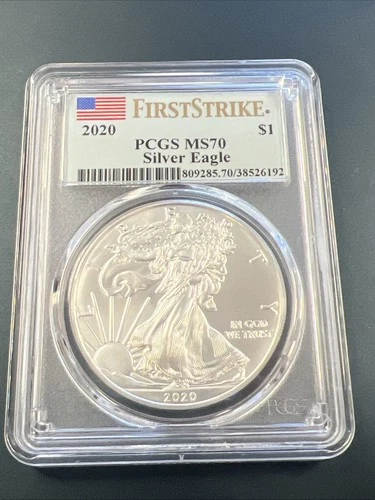 2020 Silver Eagle $1 - PCGS MS70 / First Strike / Flag Label / Nice! No Reserve!
