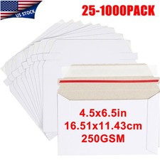 6.5" x 4.5" Rigid Photo Shipping Flats Document CD Cardboard Envelopes Mailers