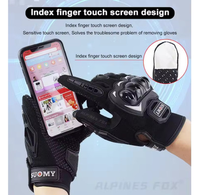 SUOMY SU-33 Motorcycle Gloves Touch Screen Breathable Racing Moto Cycling Gear