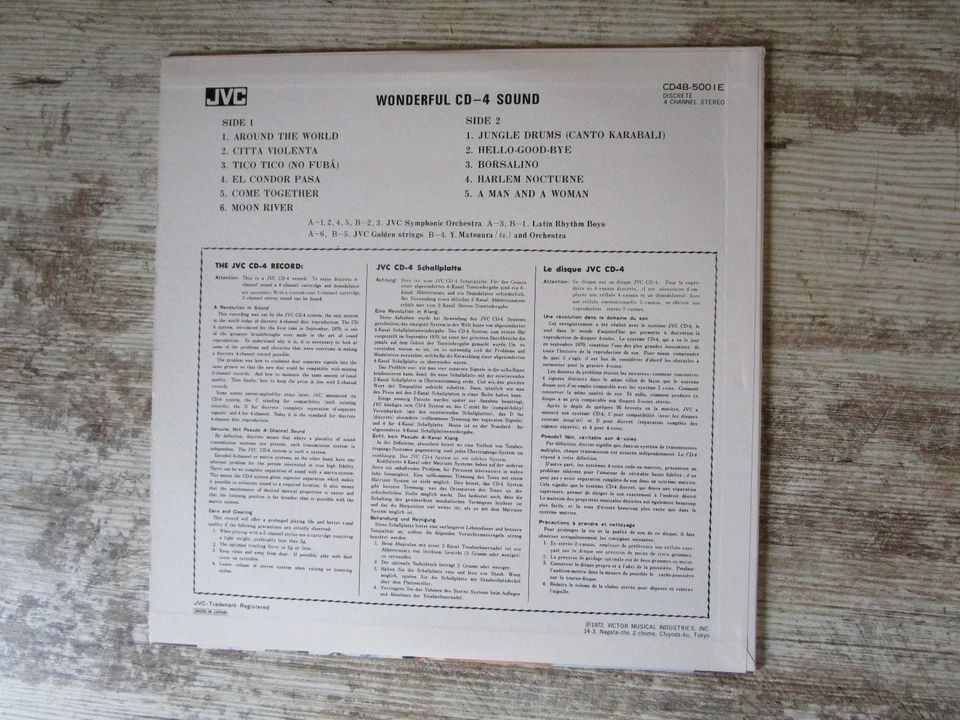 Wonderful CD-4 Sound - Quadraphonic JVC Japan 1972 - NM/NM - Bild 2 von 3