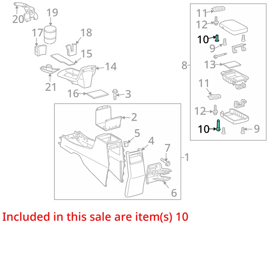 FITS 2003-2010 PONTIAC VIBE BUMPER F/FLR CNSL COMPT DR 88972578 -  NEW OEM - Image 2 of 3