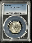 1947-D  25C Washington Quarter Dollar PCGS MS65  80477774