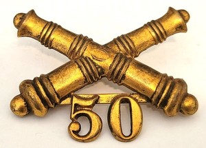 Original U.S. 50th Artillery Collar Insignia 1902-1905 j
