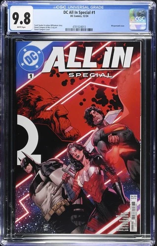 DC ALL IN SPEClAL #1 CGC 9.8 Graded with Absolute On Front | 1st Superman Batman