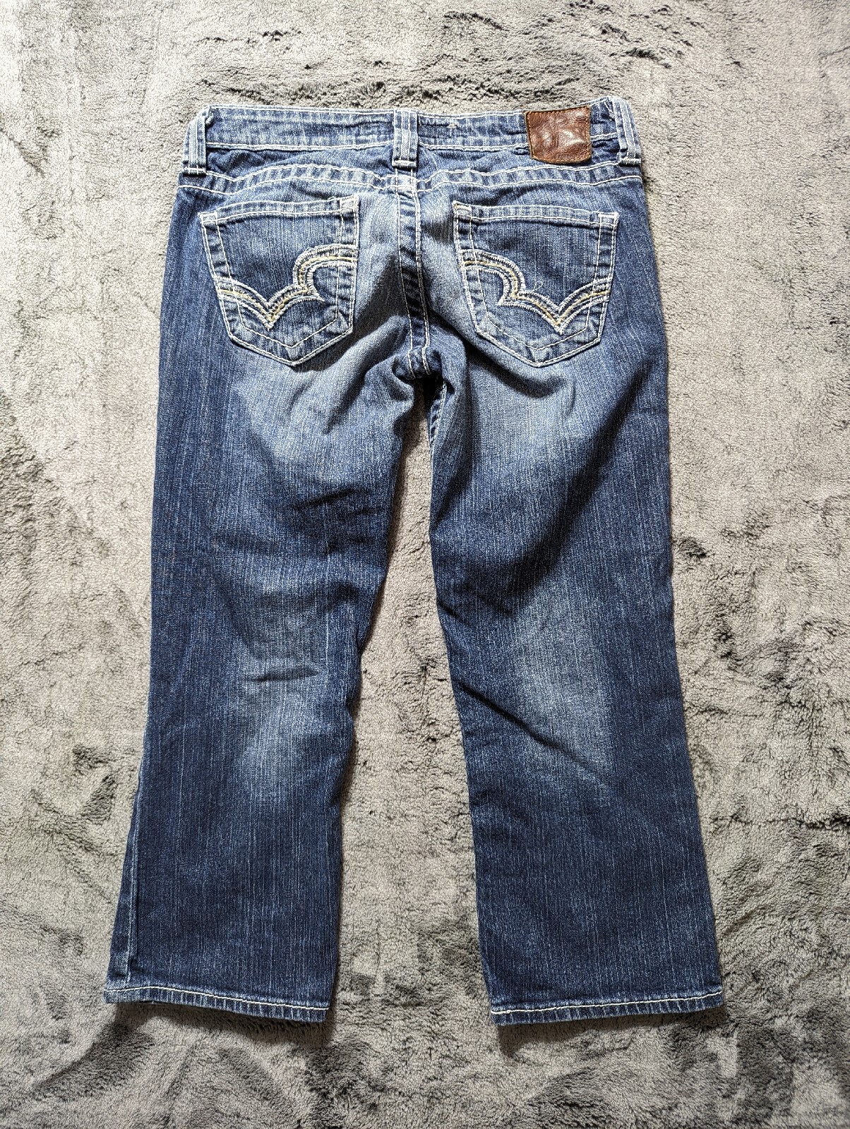 Big Star Sweet Ultra Low Rise Capri Jeans Women's Size 28 Medium Wash