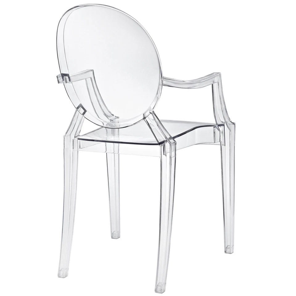 Modway Transparent Modern Crystal Dining Accent Armchair in Clear - Image 4 of 4
