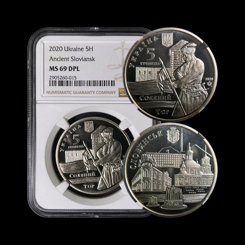 UKRAINE. 2020, 5 Hryven - NGC MS69 - Top Pop 🥇 Sloviansk (Слов'я́нськ), DPL