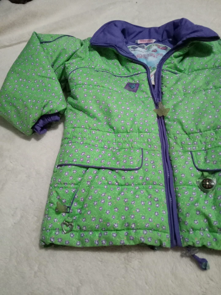 Chaqueta Obermeyer I-Grow Abrigo Chaqueta Esquí Besos Mariposa Talla 7 Niñas c4 Foto 3 de 4