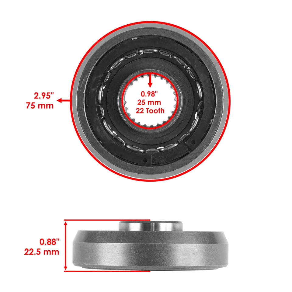 Starter Clutch And Driven Gear W/Gasket for Honda CRF450X CRF 450X 2005-2020 - Image 2 of 4
