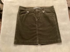 Short Vintage Old Navy Skirt Size 8 Women's Corduroy Dark Olive Y2K