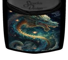 Green Golden Teal Galaxy Dragon Sway Fly Hood Wrap Vinyl Graphic Decal 58