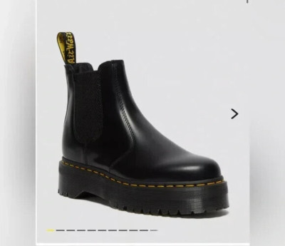 DR. MARTENS DORIAN CHELSEA FLATS WOMENS US 9 LEATHER PLATFORM BOOT 9M /10L NEW
