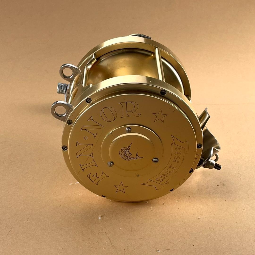FIN-NOR Trolling Reel 9/0 Marlin Right Handed Gold Color