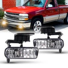 Fog Light For 99-02 Chevy Silverado 2000-2006 Tahoe Suburban Fog Lights Clear